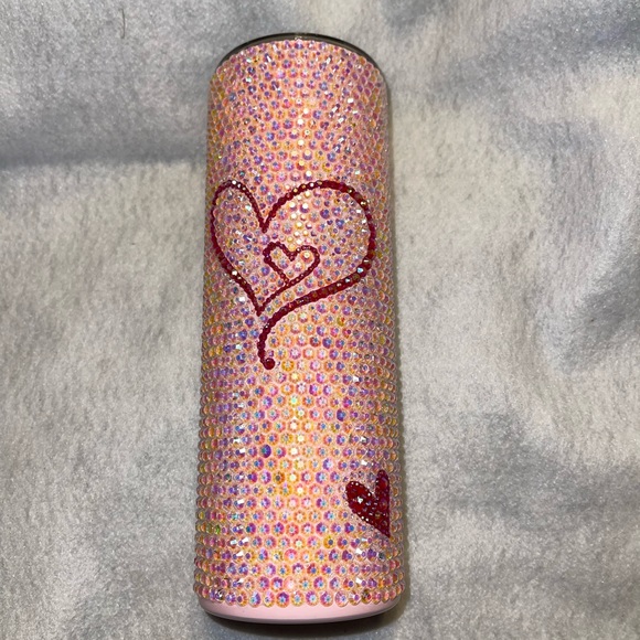 Hearts Bling Rhinestone 20oz Tumbler Cup - Picture 8 of 14
